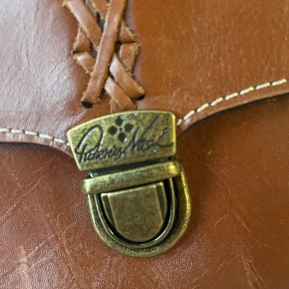 Vintage PATRICIA NASH .Brown Leather Women Bag.